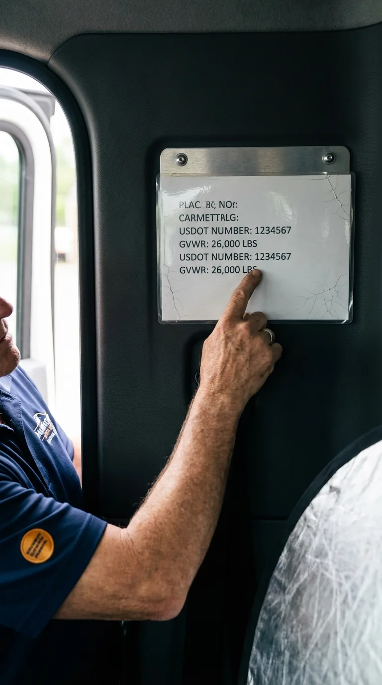 USDOT licensing placard verification in North Salt Lake